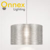 [CLEARANCE] Silver Aura Thread-wrapped pendant light