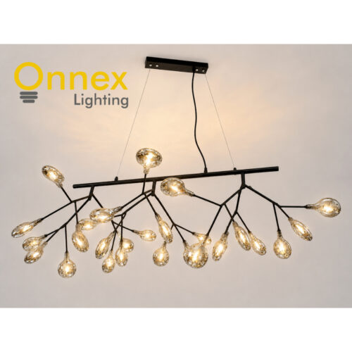 1 Willow Chandelier (Grey | Clear)
