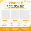 1 Schneider Vivace E, 1 way, 16AX, 250V, 1/2/3 gang(s), white, Switch