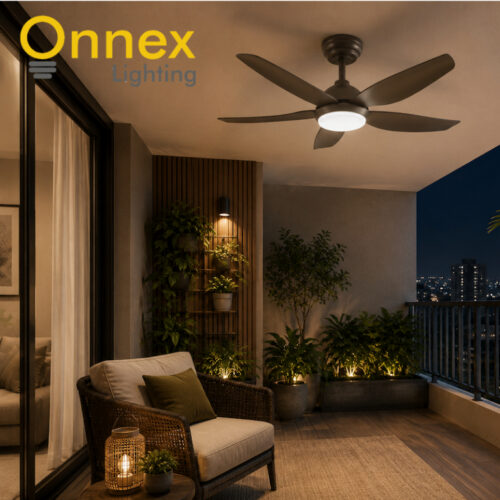 1 Fanco Galaxy 5 DC Ceiling Fan with 24W LED Light – Modern Design, Powerful Airflow, Super Silent
