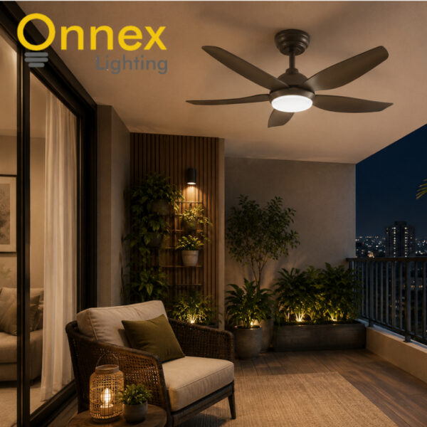 Fanco Galaxy 5 DC Ceiling Fan with 24W LED Light – Modern Design, Powerful Airflow, Super Silent