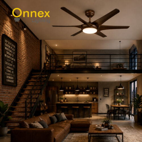 1 Fanco Fan Space 60" BK/WOOD