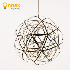 Celestia Orbit Pendant Light – Chrome Sphere Design