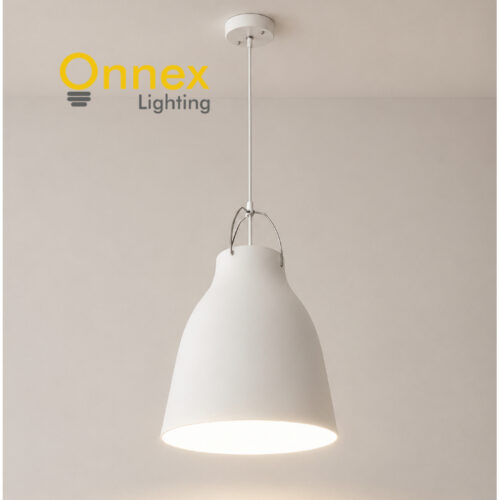 1 Nordica Bell Pendant Light – Matte White