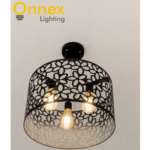 1 Fiora Bloom Pendant Light – Flora Drum Shade