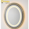 1 Lunara Oval Crystal LED Mirror – Touch Sensor Bathroom Vanity Mirror