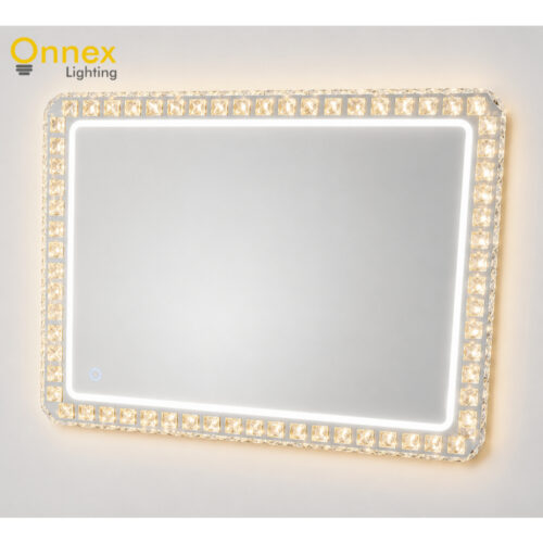 Lunara Crystal LED Mirror – Touch Sensor Bathroom Vanity Mirror