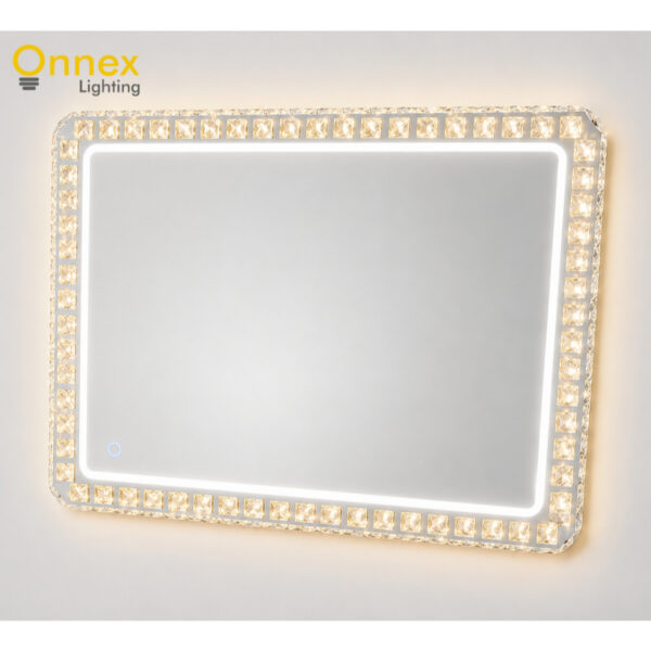 1 Lunara Crystal LED Mirror – Touch Sensor Bathroom Vanity Mirror