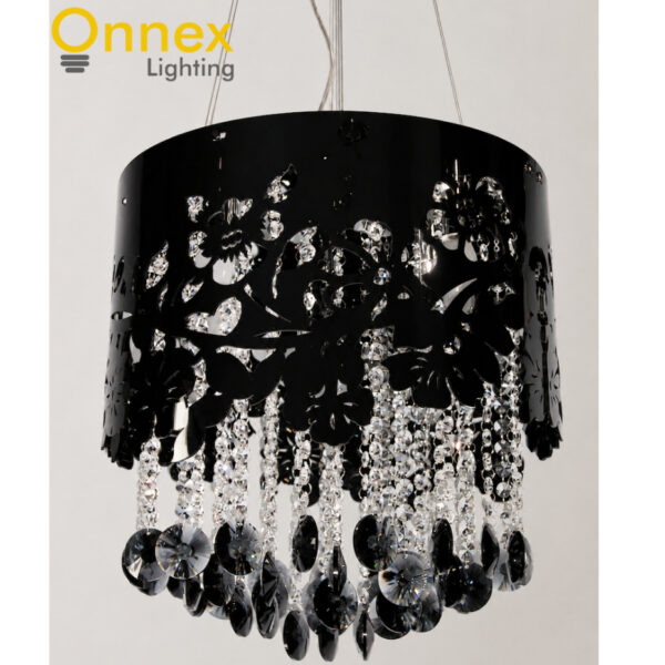 1 Noir Fleur Crystal Bloom Chandelier