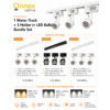 2 1 Meter Track + 3 Holder (+ LED Bulb)