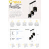 2 Monarch Noir 3 Pendant Light