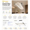 2 Oceanus Wave Hanging Light