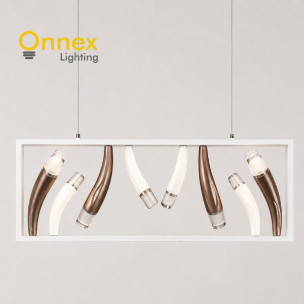 2 Coral Wave Linear Pendant Light