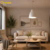 2 Nordica Bell Pendant Light – Matte White