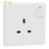 Schneider Vivace E, 13A, 250V, 1/2 gang(s), white, Switched socket