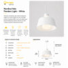 2 Nordica Halo Pendant Light – White