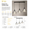 2 Prisma Trio Pendant Light