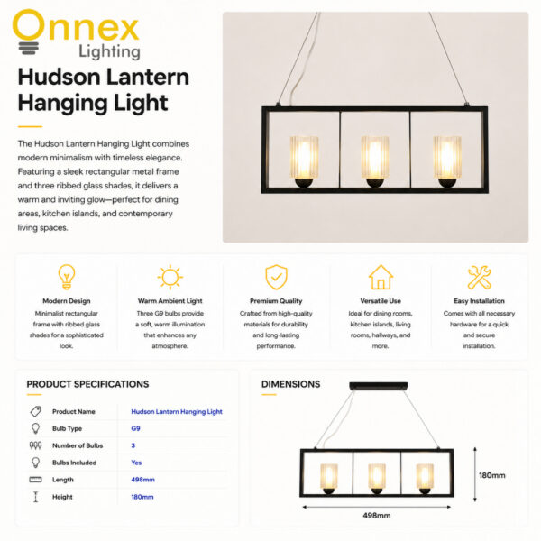 [CLEARANCE] Hudson Lantern Hanging Light