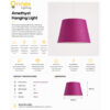 Amethyst hanging light