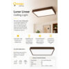 2 Lunor Linear (40W) Ceiling Light