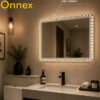 2 Lunara Crystal LED Mirror – Touch Sensor Bathroom Vanity Mirror
