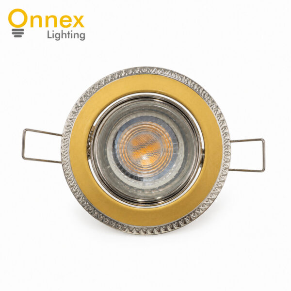 Regalia GU10 Spotlight – Decorative Gold Trim Recessed Downlight