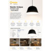 2 Nordic Eclipse Pendant Light - Matte Black