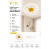 2 Celestine Cloud Ceiling Light 45W Daylight Only (380mm) Medium