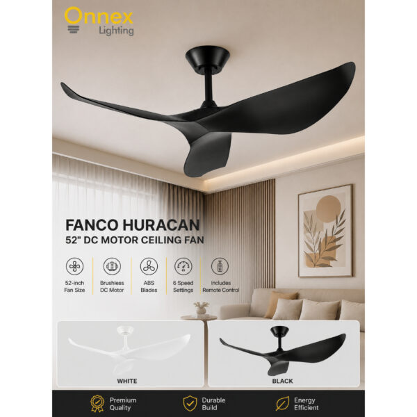 FANCO Huracan 52" DC Motor Ceiling Fan (Installation Included)
