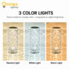3 Elysian Diamond Touch-LED Table Lamp