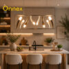 3 Coral Wave Linear Pendant Light