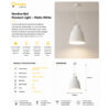 3 Nordica Bell Pendant Light – Matte White
