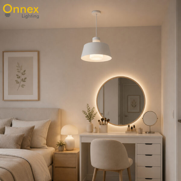 3 Nordica Halo Pendant Light – White