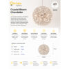 [CLEARANCE] Florenza Crystal Bloom Chandelier - LAST PIECE