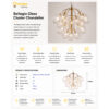 [CLEARANCE] Bellagio Glass Cluster Chandelier - LAST PIECE