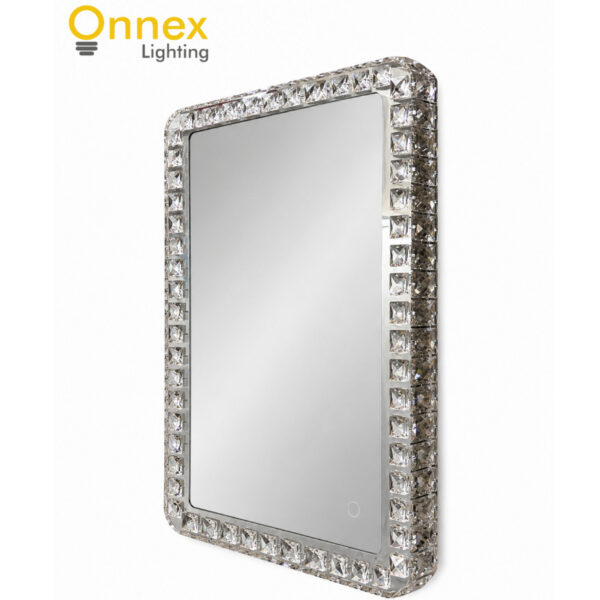 3 Lunara Crystal LED Mirror – Touch Sensor Bathroom Vanity Mirror