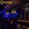 3 Noir Fleur Crystal Bloom Chandelier