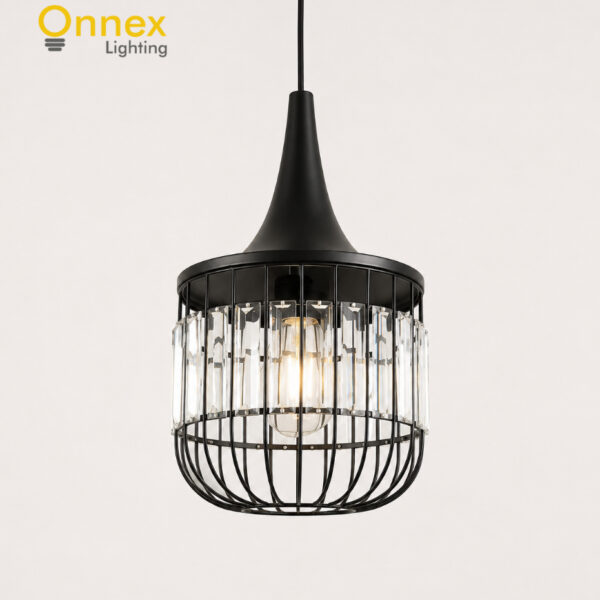 3 Alden Crystal Cage Hanging Light