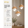 3 Nordic Timber Pendant Light - White / Black