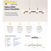 3 Solara Orbit Linear Chandelier