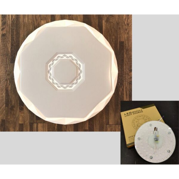4 Aurora Hexagon Crystal LED Ceiling Light (45W)