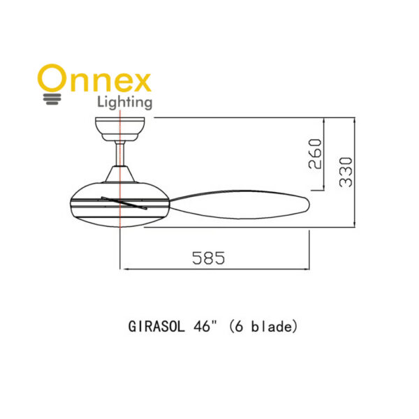 Fanco Girasol DC Ceiling Fan with 36W LED Light – Modern Design, Powerful Airflow, Super Silent