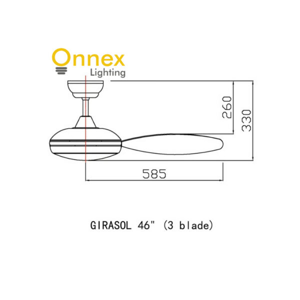Fanco Girasol DC Ceiling Fan with 36W LED Light – Modern Design, Powerful Airflow, Super Silent